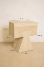 Mueble auxiliar Line - Madera de Paulownia natural