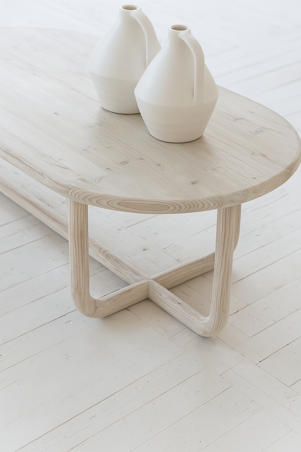 Kristen Coffee Table In Recycled Pine Wood - L 160 Cm