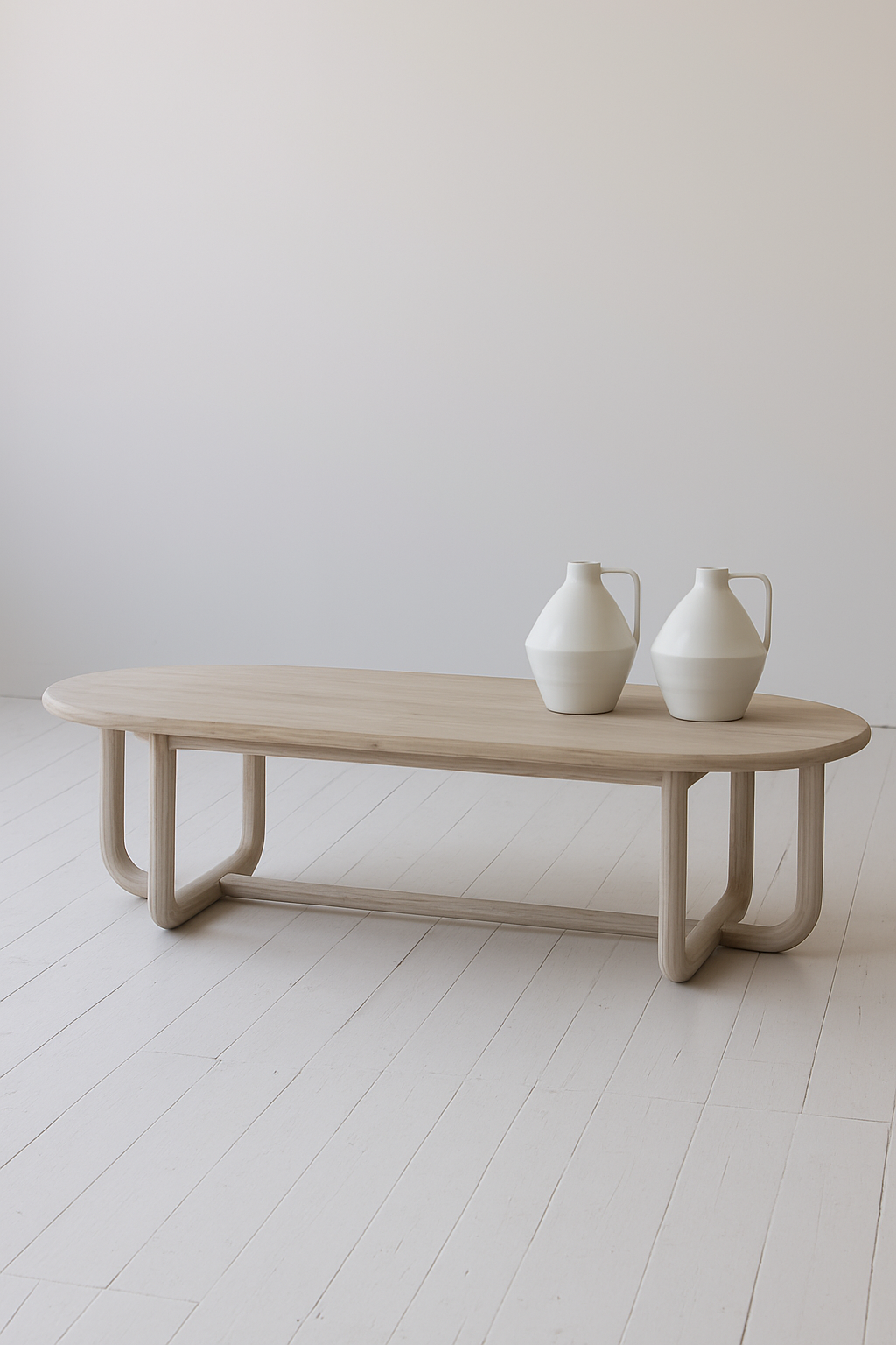 Kristen Coffee Table In Recycled Pine Wood - L 160 Cm