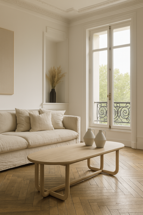 Mesa de centro Kristen en madera de pino reciclada - L 160 cm