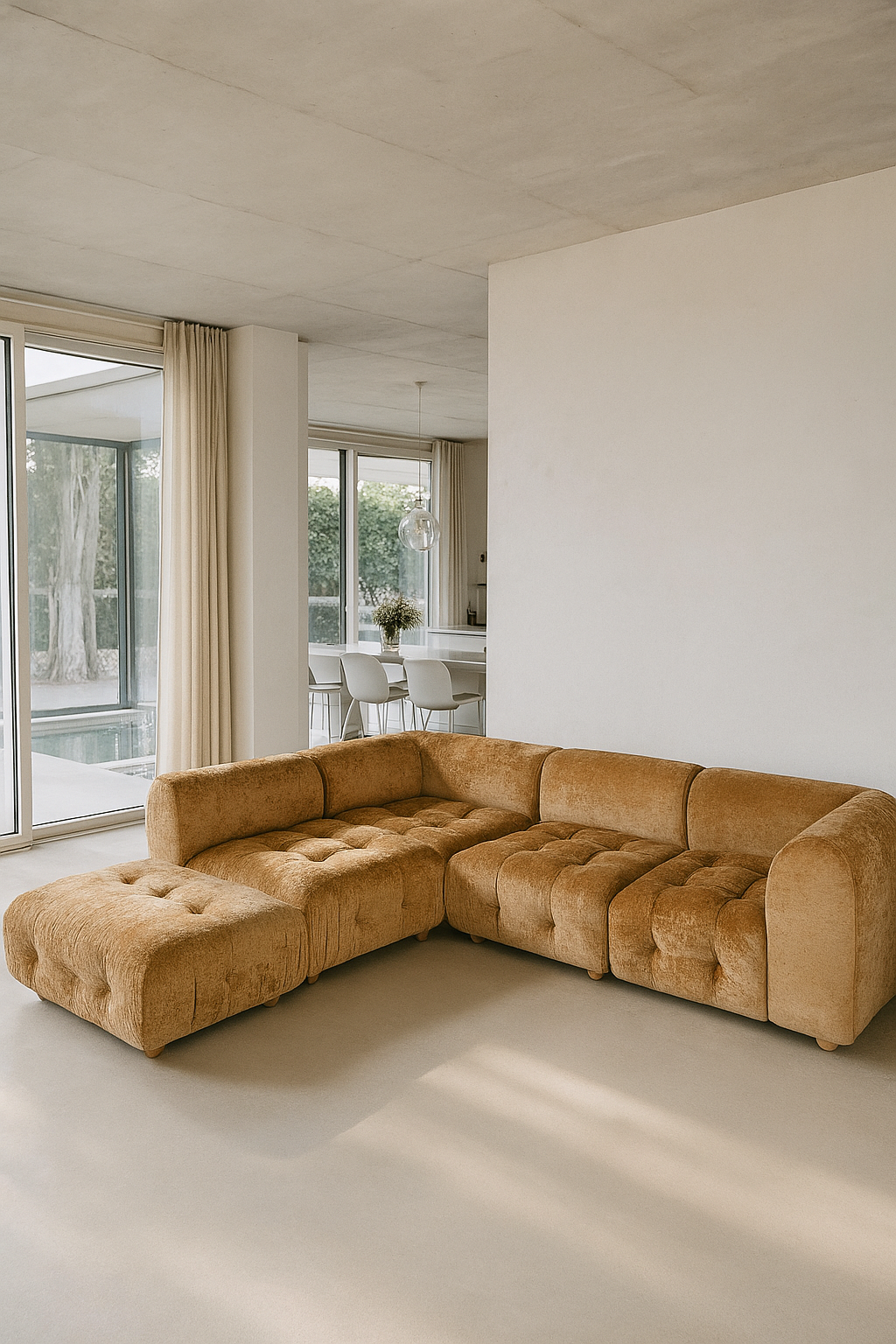 Sofá Modular Grande - Twiggy Panné Velvet - Terracota