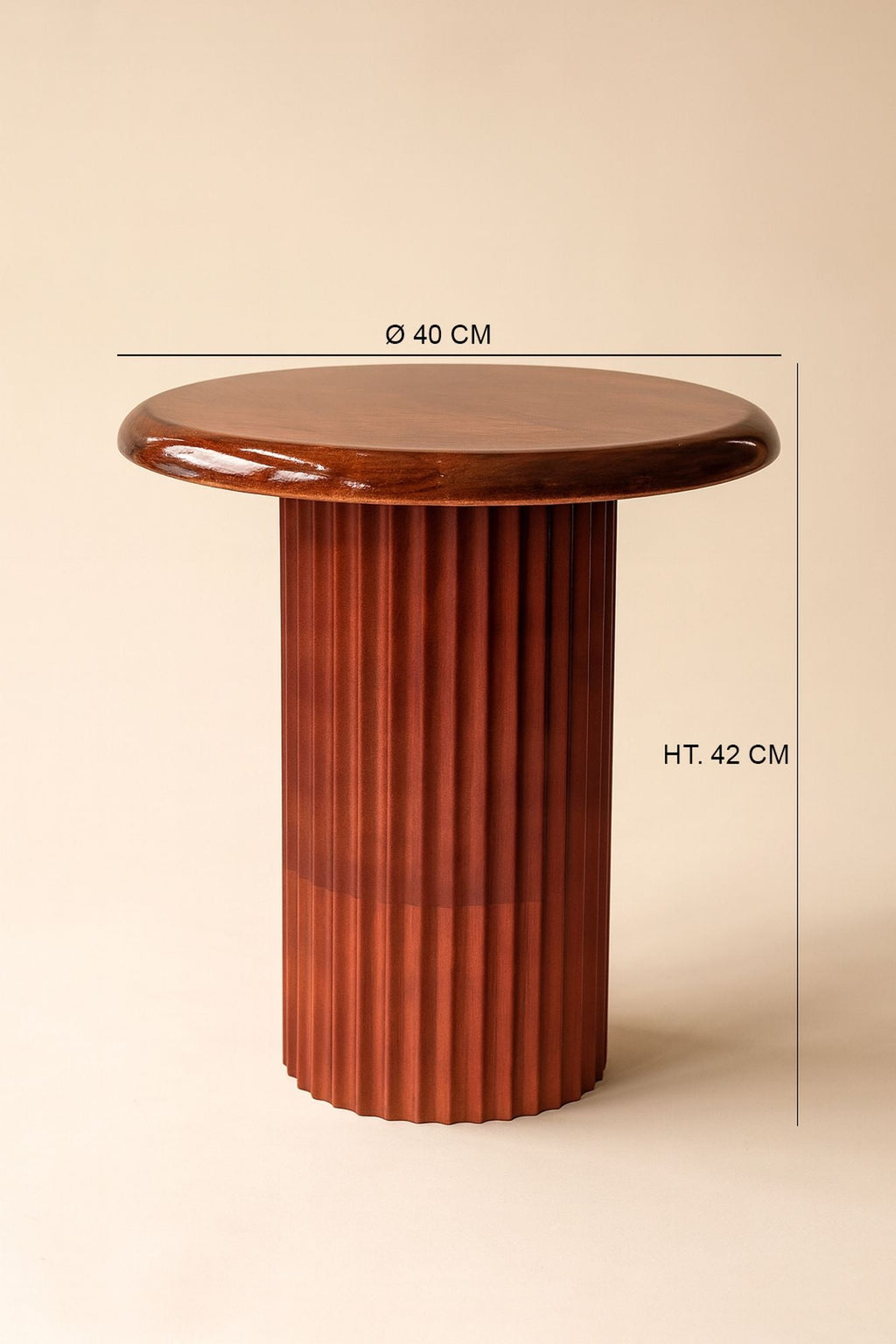 Mueble Auxiliar Alta - Mango Esmaltado Y Patas De Metal
