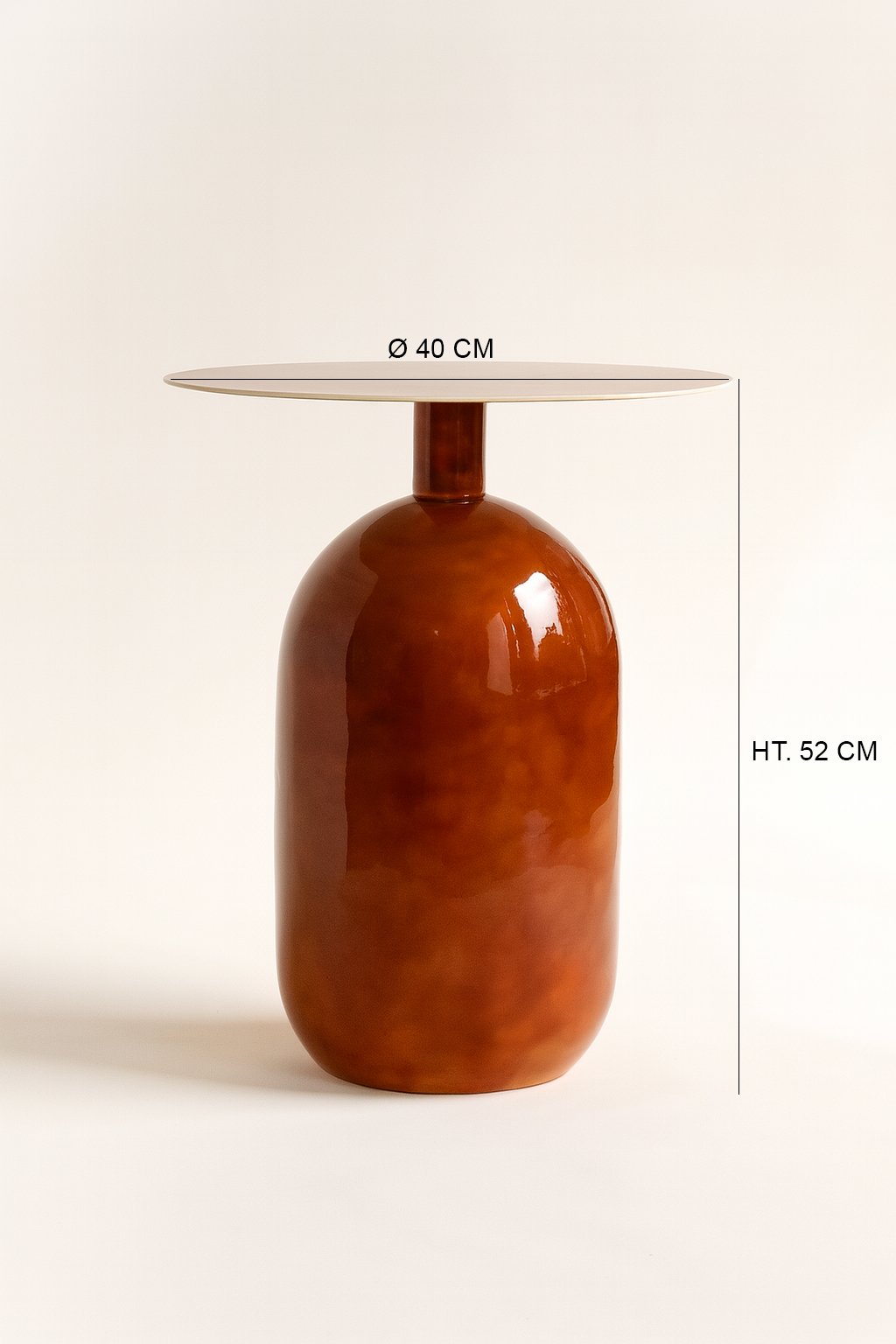 Mueble auxiliar Bodo - Metal esmaltado marrón