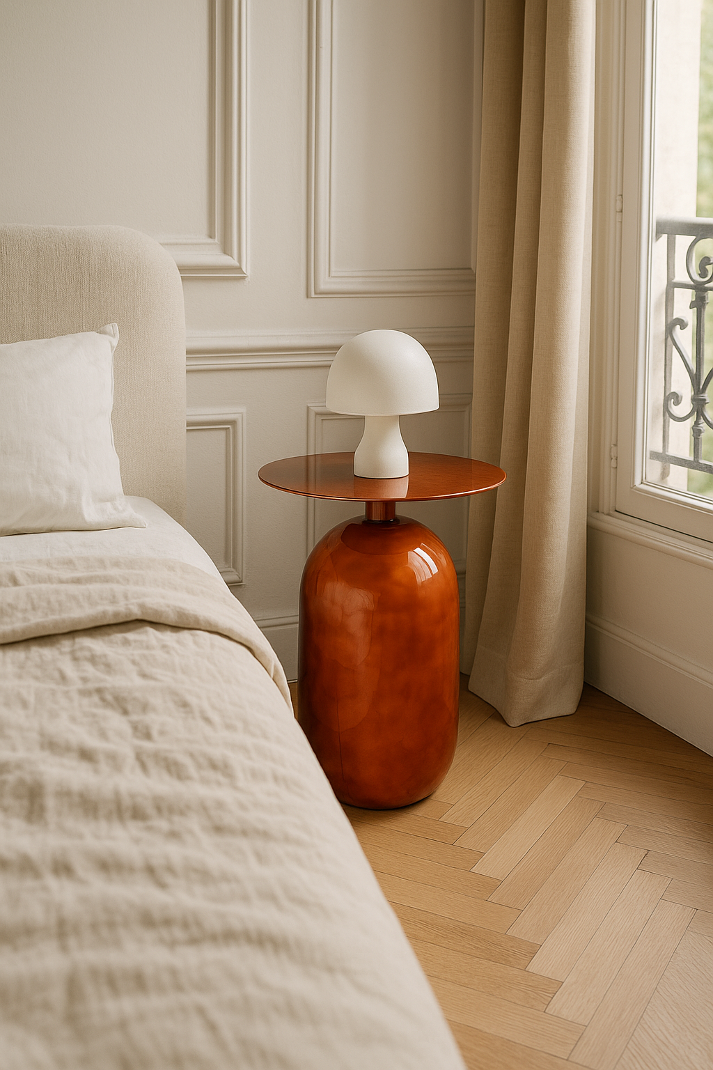 Mueble auxiliar Bodo - Metal esmaltado marrón