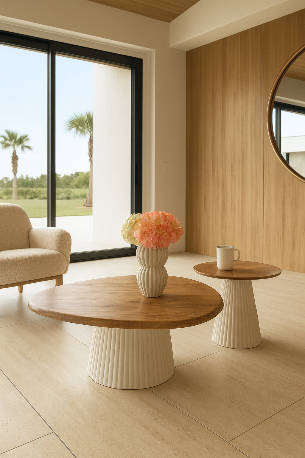 Mueble auxiliar Fjord - Con tapa de madera de mango