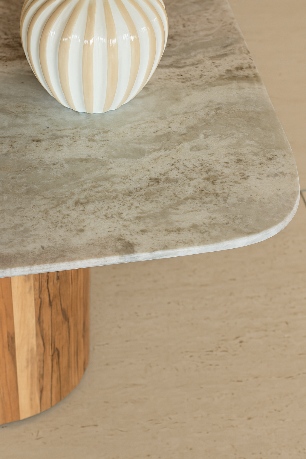 Bergen - Table Basse - Bois D'Acacia/Marbre - Gris