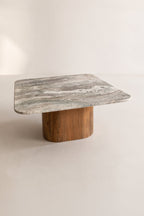 Bergen - Table Basse - Bois D'Acacia/Marbre - Gris