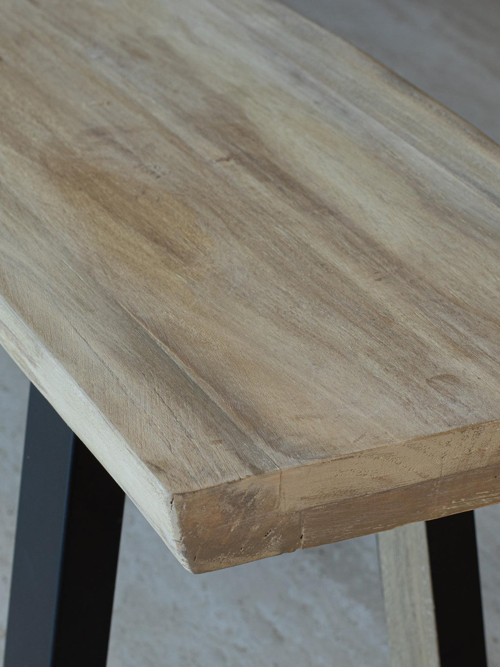 Hera - Lot 2 Bancs - Bois De Pin/Métal/Acacia - Noir