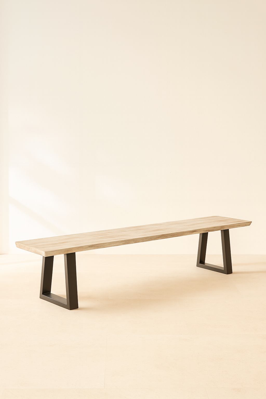 Hera - Lot 2 Bancs - Bois De Pin/Métal/Acacia - Noir
