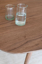 Mesa De Madera De Nogal Y 6 Sillas Riva - Pana Crudo