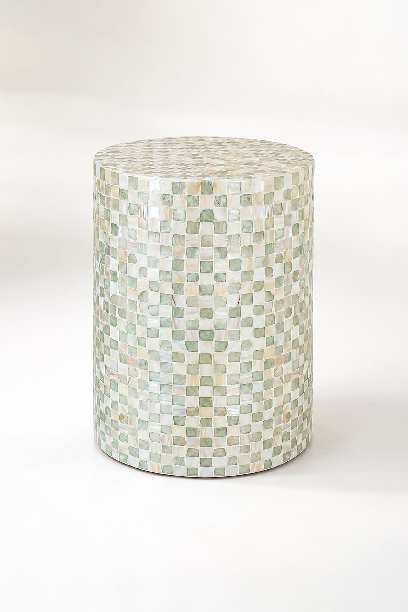 Zina Side Table - Green Capiz Shell