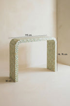 Zina - Console - Coquille De Capiz - Vert