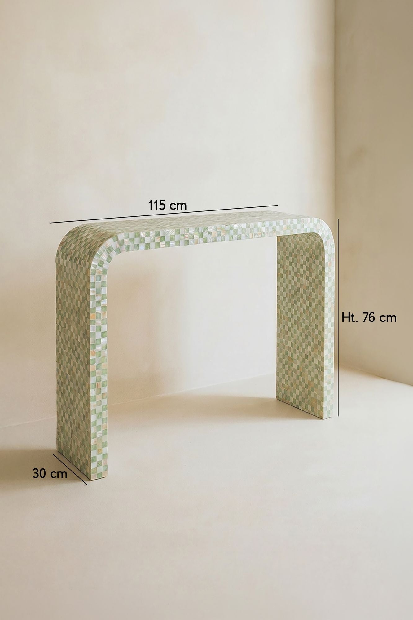 Zina - Console - Coquille De Capiz - Vert