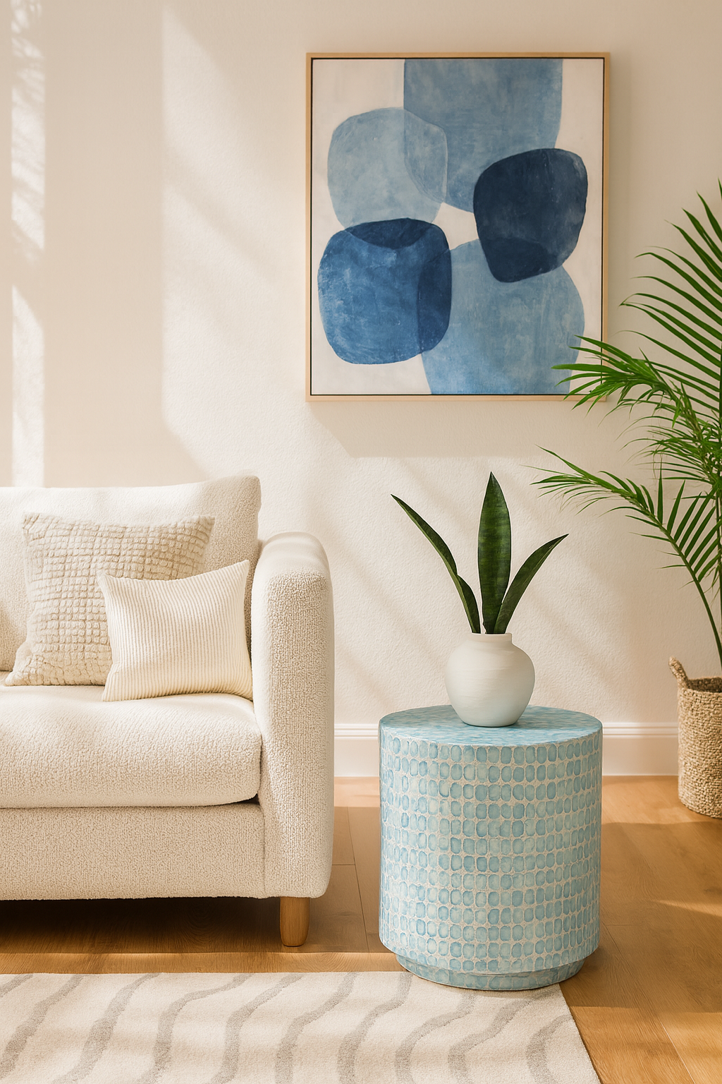 Solna Side Cabinet - Blue Capiz Shell