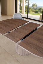 Sierra - Mesa Extensible - Imitación Madera - Nogal
