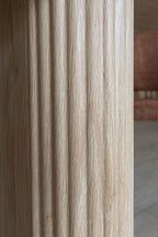 Quito - Juego De Mesa 220Cm - Tela Tweed/Imitación Madera - Latte/Natural