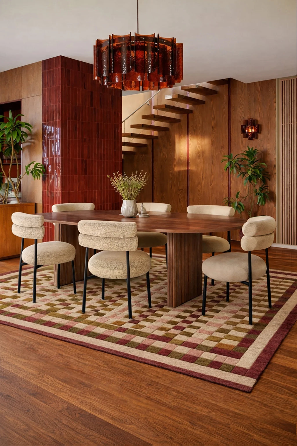 Selma Dining Table - Walnut Wood Effect Mdf