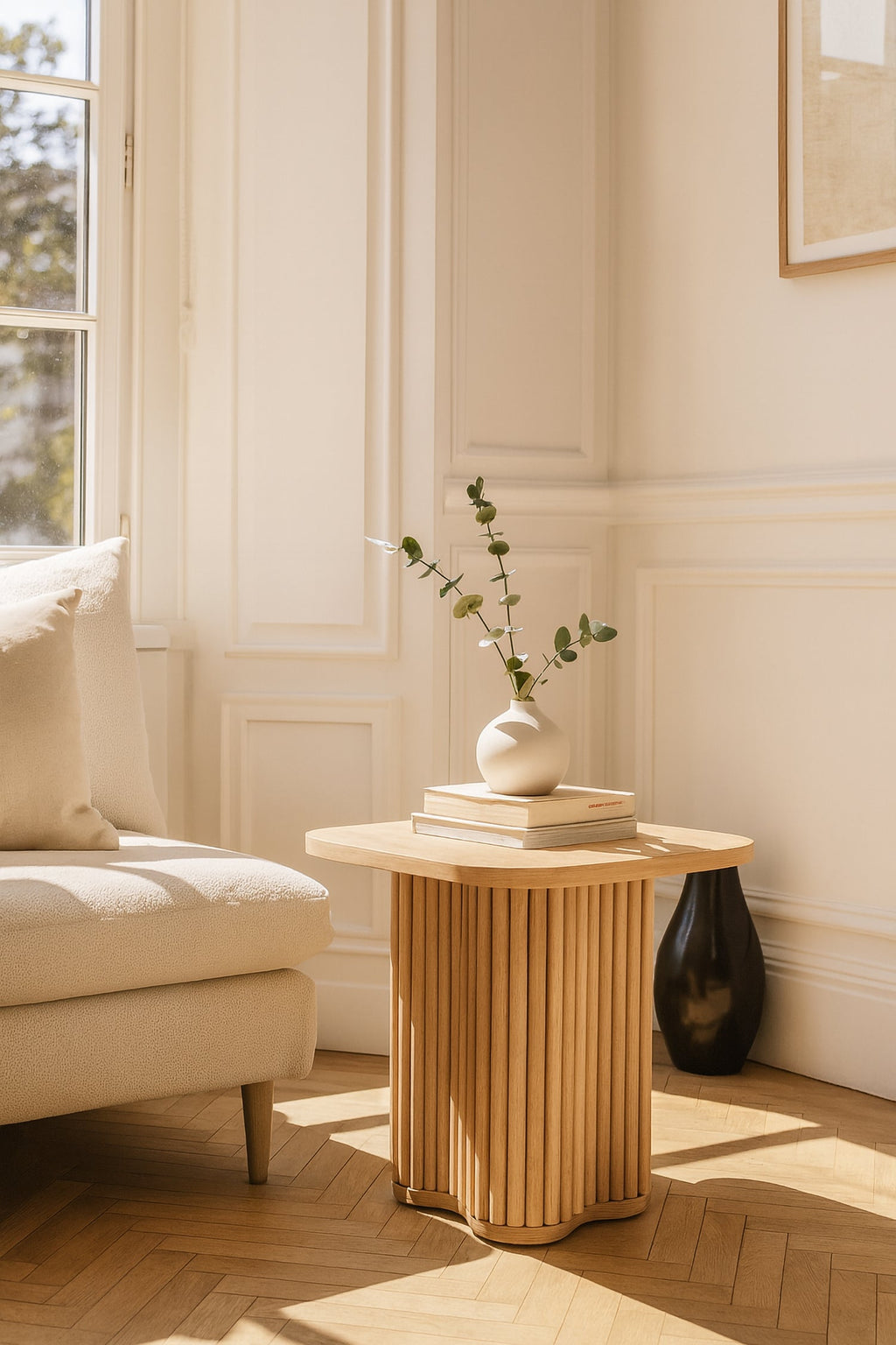 Alba - Meuble D'Appoint - Effet Bois - Naturel