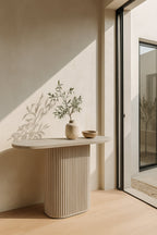 Consola Inaya - Mdf Efecto Travertino Natural
