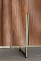 Selma Sideboard - Walnut Wood Effect With Gold Metal Legs