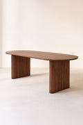 Mesa de comedor Selma - Mdf efecto madera de nogal