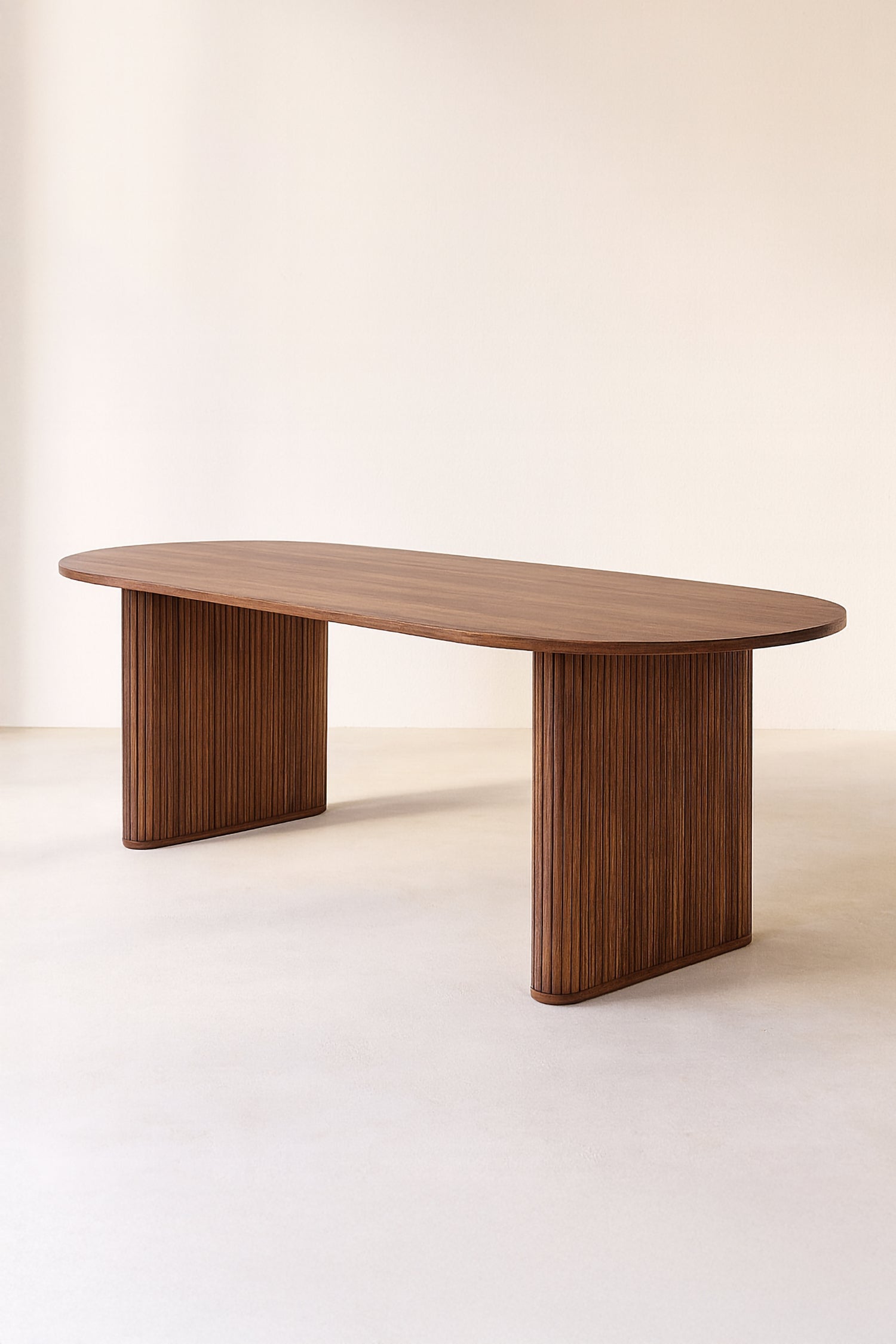 Mesa de comedor Selma - Mdf efecto madera de nogal