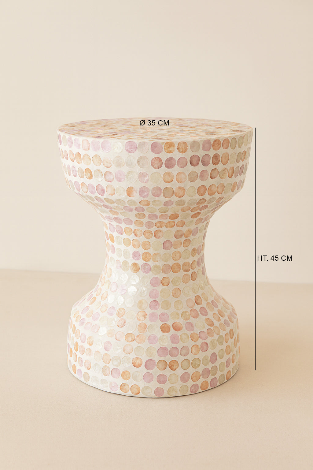 Mueble auxiliar Elora - Conchas de Capiz rosa