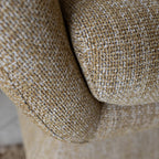 Sillón giratorio años 60 - Tela Tweed - Ocre amarillo