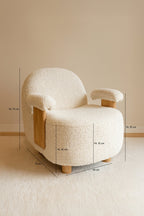 Ulysse Armchair - Bouclette - Ecru