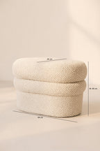 Ulysse Pouf - Bouclette - Ecru