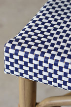 Amalfi - Juego de 2 Sillones de Mesa - Aluminio Efecto Ratán - Azul