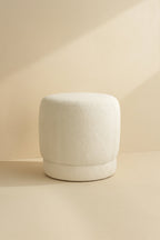 Malo Swivel Pouf - Bouclette Fabric - Ecru