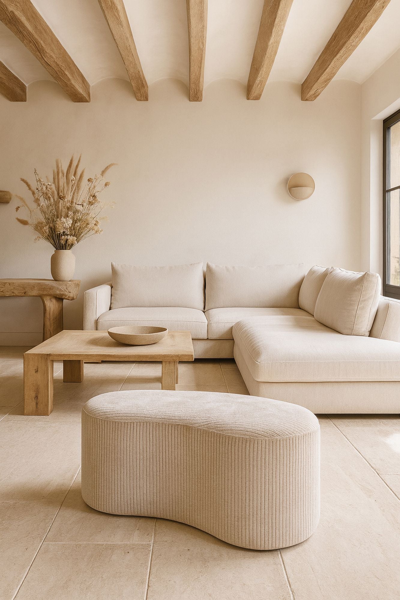 Côme Bench - Corduroy - Beige