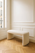 Malo Bench - Bouclette Fabric - Ecru