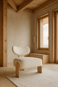 Sillón Hella - Tela Bouclette - Blanco