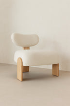 Sillón Hella - Tela Bouclette - Blanco