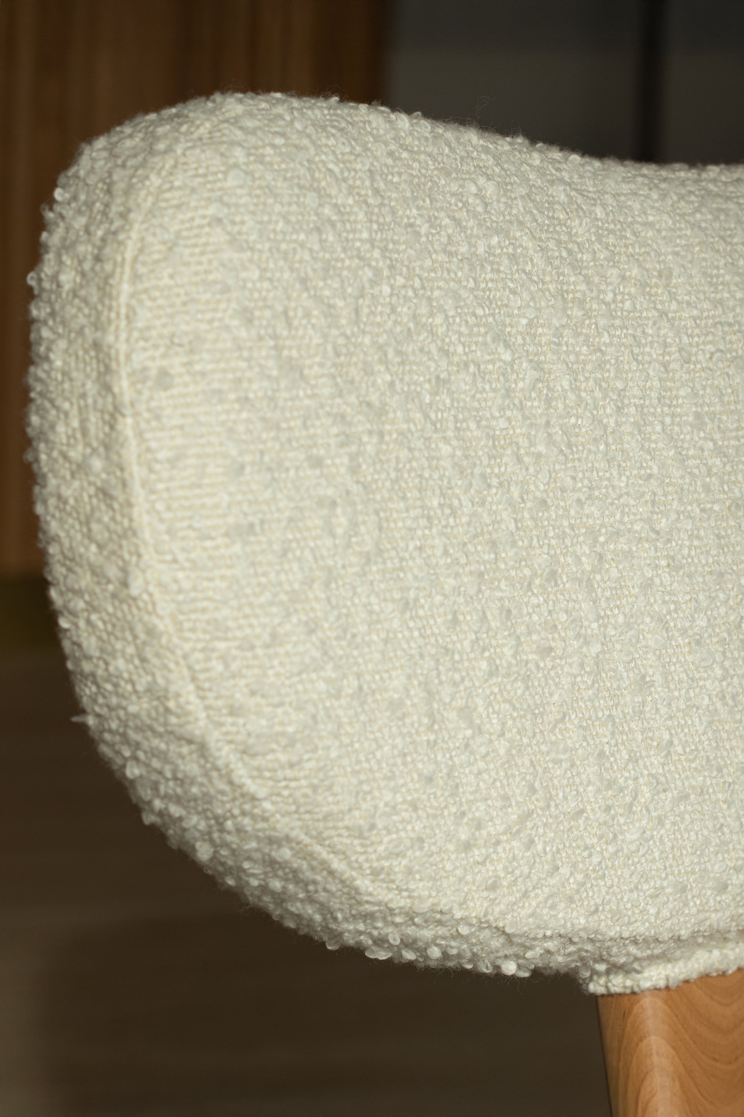 Sillón Hella - Tela Bouclette - Blanco