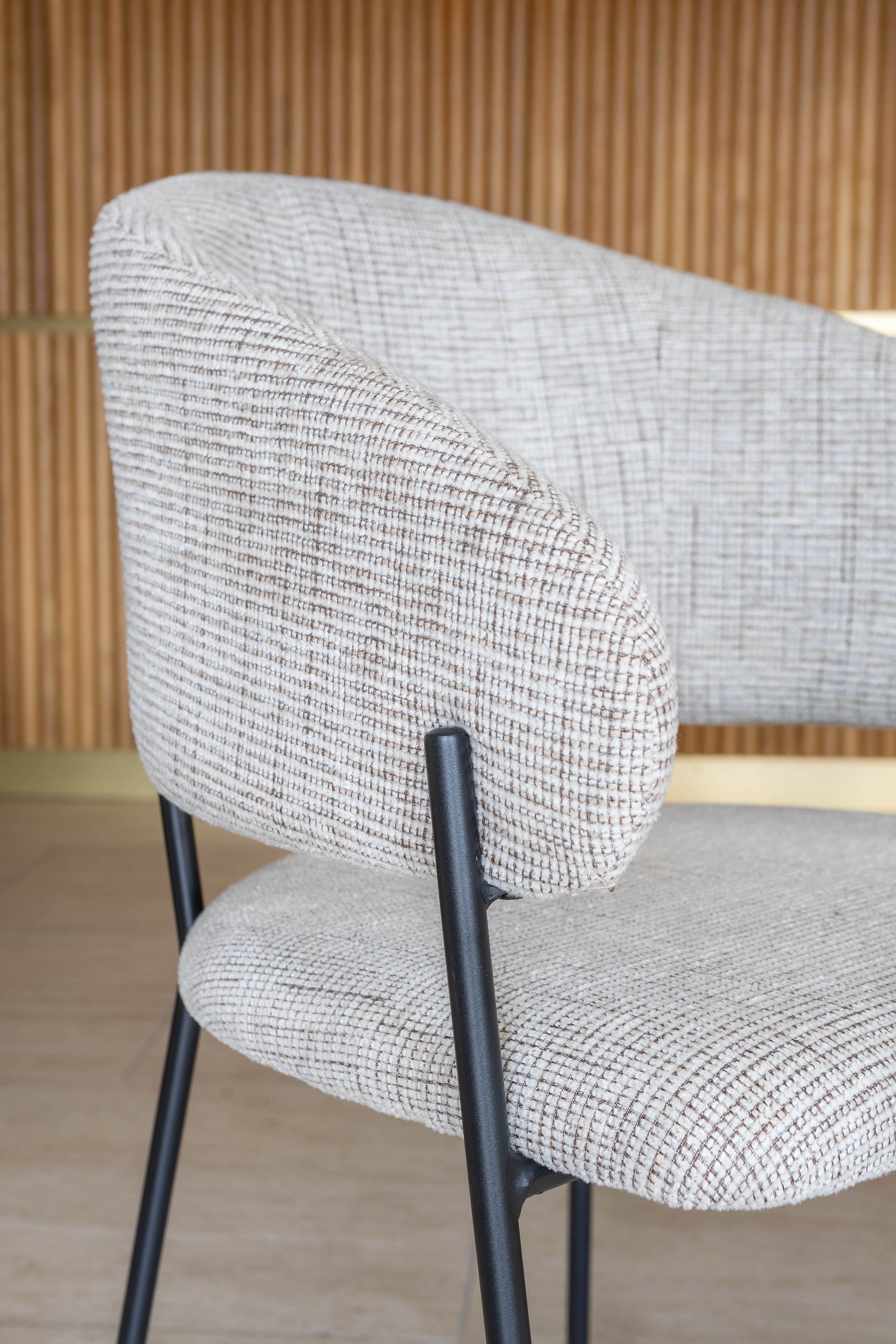 Set of 2 Eros Chairs - Beige Dining Chairs