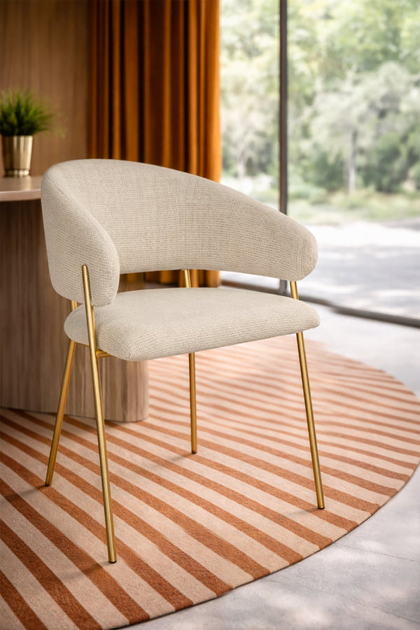 Set of 2 Eros Chairs - Ecru Table Chairs