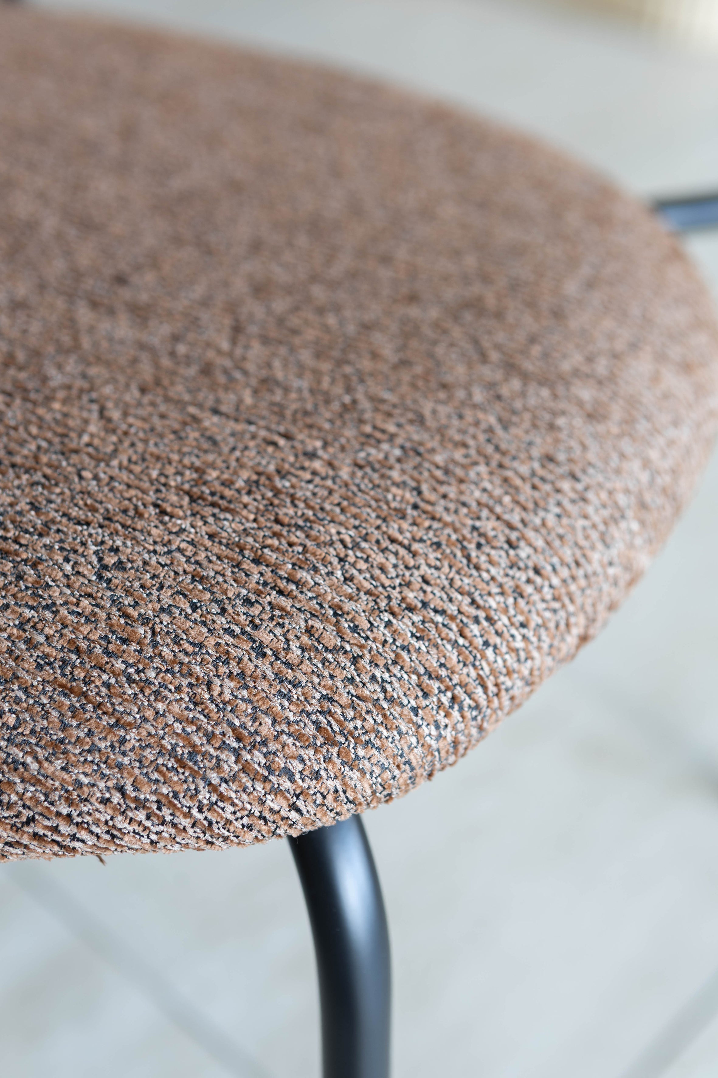 Set Of 2 Gaston Chairs - Chestnut Bouclette Fabric