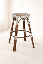 Scala - Tall Bar Stool - Alu Rattan-Effect/Textilene - Hazelnut