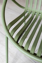 Conjunto de mesa y 4 sillones de interior Calypso - Polipropileno y metal verde
