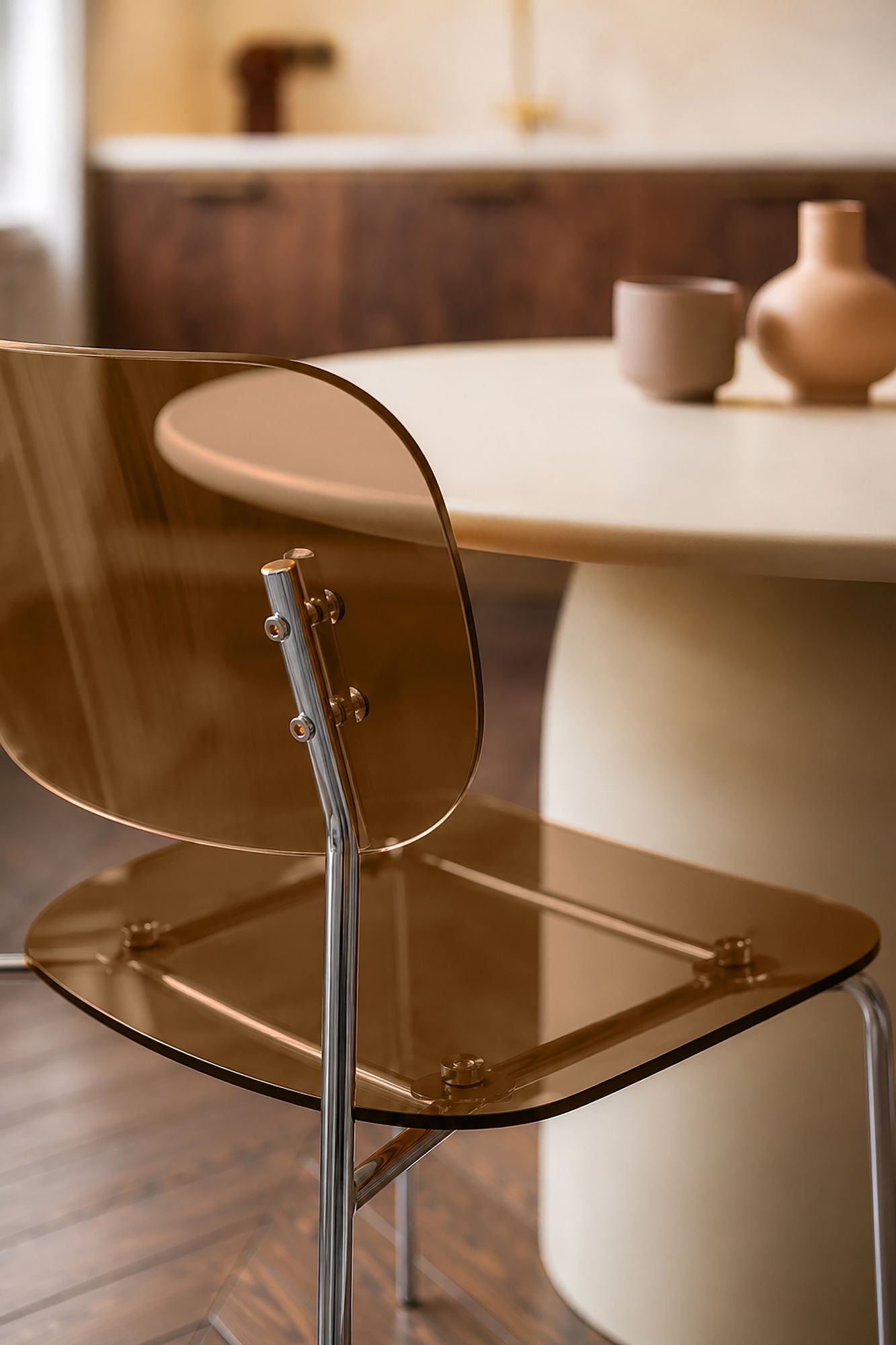 Glam - Lot De 2 Chaises - Polycarbonate - Ecorce