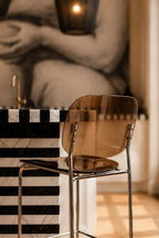 Glam - Lot De 2 Chaises De Bar - Polycarbonate - Écorce