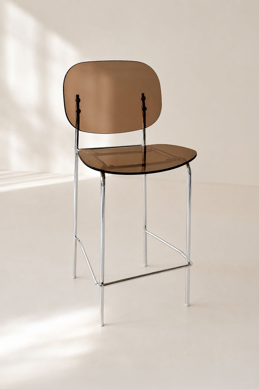 Glam - Lot De 2 Chaises De Bar - Polycarbonate - Écorce