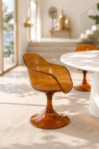 Glam - Lote De 2 Sillones De Mesa - Policarbonato - Ámbar