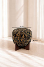 Tiger - Tabouret - Tissu Tigré - Marron