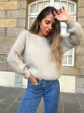Maille en mohair et laine Gaia beige