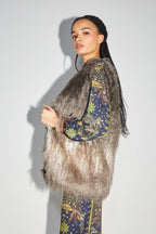 The Morris Faux Fur Tie And Dye Sleeveless Jacket