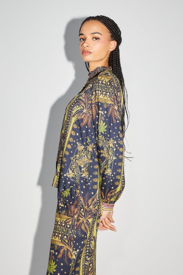 Darline Tropic Cosmic Blouse - Blue